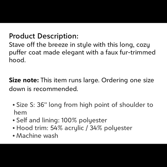 JESSICA SIMPSON / Mauve / puffer coat - Picture 10 of 10